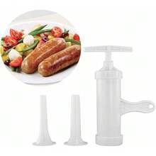 Manual Sausage Maker With Pork Intestine Funnel And Mutton Intestines Funnel, Meat Sausage Stuffer Filler Hand Operated Salami Maker - 1 - 查看 7