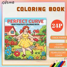 Curves Beauty: Adult Coloring Book, Adorable Curvy Women, Appreciate Beautiful Outfits, Warm And Comfortable, Enjoy Coloring, Women's Gift, Birthday Gift, Mother's Day Gift, Easter, Back To School Gift, Stationery, Party Bag Filler, Hen Party Supplies, Room Decor - Curvy Beauty - View 10