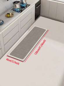 [HOT!!!] 1pc Soft Rubber Kitchen Mat, 3.5mm Thick Kitchen Rug, Light Gray Luxury Minimalist Style Kitchen Absorbent Mat Large Carpet, Can Be Self-Cut To Fit Kitchen Size, Surface Fabric Material, Middle Sponge Layer, Bottom Rubber Layer, Suitable For Kitchen Rugs, Kitchen Decor, Wedding Decor, Home Decor, Bathroom Mat, Entryway Mat, Laundry Room Mat, Hallway Carpet, Living Room Mat, Etc. - Multicolor - View 17