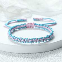 1条优雅编织手链 双色编织手工水波纹手链 时尚百搭旅行饰品 - 編織線 - 查看 9