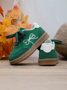 1 Pair Girls' Sports Shoes, Summer New Kids Shoes, Fashion Sneakers, Casual & Versatile - Green - View 7