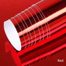 1pc Chrome Mirror Vinyl Wrap Film, Glossy Chrome Electroplated Vinyl Decal Sticker For Car, Home, Stretchable Mirror Protective Film - One Size - View 8