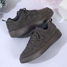 Women's Retro Mary Jane Sneakers Platform Cushioned Sole Casual Street Style Shoes - Dark Grey - View 12