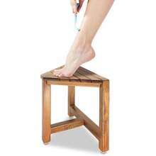 Shower Foot Rest 12 In - Shower Stool For Shaving Legs Small Corner Bathroom Bench Suitable For Small Shower Spaces - Bath Seat Spa Foot Rest Shaving Stool Corner - CornerStool - View 1