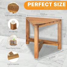 Shower Foot Rest 12 In - Shower Stool For Shaving Legs Small Corner Bathroom Bench Suitable For Small Shower Spaces - Bath Seat Spa Foot Rest Shaving Stool Corner - CornerStool - View 2