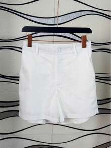 Linen Shirt And Shorts Set (2 Pieces) - White - View 7