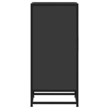 Larryhot Aparador de madera de ingeniería y metal negro 35,5x35x76 cm, Robusto y duradero, fácil de montar, una opción ideal para la decoración del hogar - Negro - Ver 5