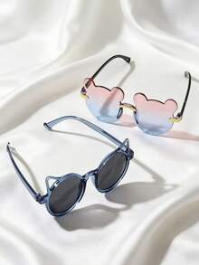 两副可爱的猫咪造型眼镜 - 藍色 - 查看 5