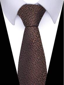 1 pieza Corbata retro marrón de 8CM, adecuada para reuniones de negocios de hombres, novio de boda, fiestas y ocasiones formales - colores mezclados - Ver 15