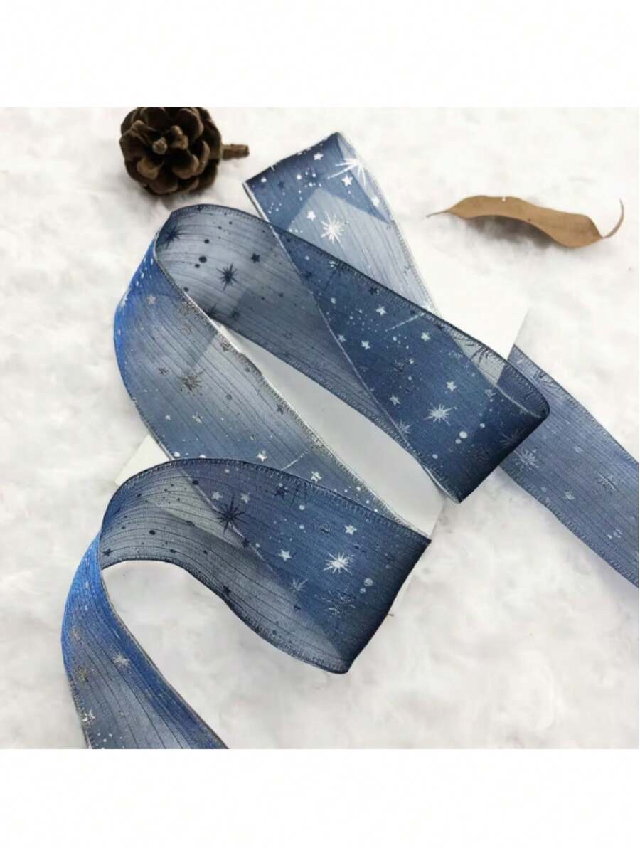 1.57英寸/4厘米 x 5码 星空图案丝带花束包装 手工DIY，尼龙材质，白色、红色、粉色、灰色、蓝色、紫色 - 工艺品、手工制品和缝纫 - 礼品包装用品 - 礼品包装丝带 - 彩色 - 查看 1