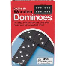 Pressman Toy Double Six Dominó de Madera 28 Piezas de dominó de Madera Seis - DomingomaderaSeis - Ver 1