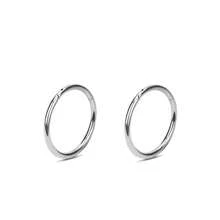 18g Nose Rings Hoop Sets For Women Men,Hypoallergenic 316L Stainless Steel Hinged Clicker Segment Nose Rings Hoop Helix Cartilage Daith Tragus Sleeper Earrings Silver Gold Black Real Body Piercing Jewelry - As Shown In the Figure - View 7
