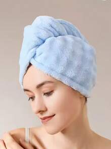 1 chiếc khăn lau tóc bằng vải lông san hô cỡ lớn và dày, siêu thấm hút, màu trơn, thiết kế tối giản, phù hợp cho cả tóc ngắn và tóc dài, khăn tắm gia đình, thích hợp cho tiệm làm đẹp, khách sạn, sân vận động, vật dụng thiết yếu trong gia đình, có thể dùng làm khăn lau tóc. - Nhiều màu - Xem 8