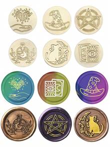 BAOFALI 1pc Magical Space Wax Seal Stamp, 25mm, Detachable Brass Head, No Handle, Classic Wax Seal Stamp For Decorating Cards, Envelopes, Invitations, Packages. Wax Seal Stamp Head - Wedding Invitation Wax Seal - Gift Packaging Wax Seal Stamp - one-size - View 7