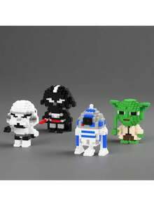 Star Wars 1/3/4件套星球大战暴风兵可动人偶，星球大战桌面摆件、汽车摆件、房间摆件，情人节收藏礼物，DIY