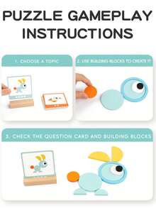 Children's Intellectual Creativity, Geometric Shape Matching Puzzle Toys, Circular Shape Matching Fun Puzzle Early Education Toys - Multicolor - View 6