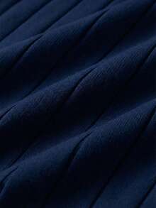 Áo len nam dài tay, màu trơn, kiểu dáng đơn giản và dễ phối đồ. - Xanh đậm - Xem 4