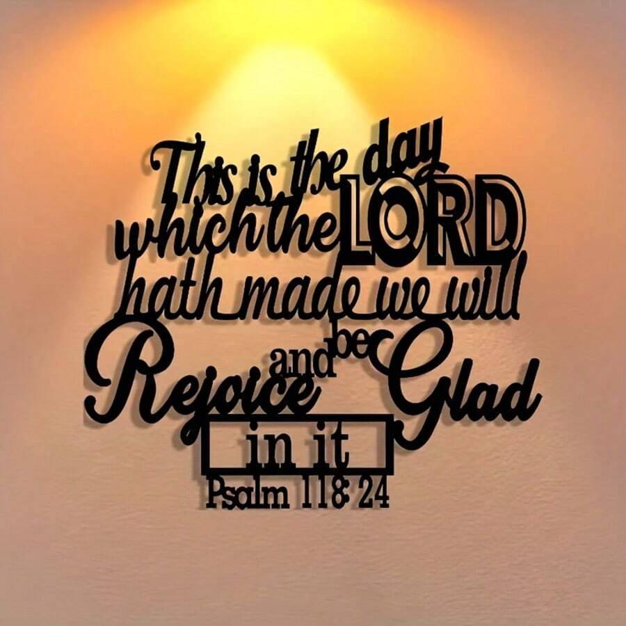 1pc Exquisite Craftsmanship: 118.24cm Metal Plaque With Elegant Scripture Design, Halloween Art Wall Decor, Craft Signage For Office, Living Room, Bedroom, Patio, Kitchen, Courtyard, Shop Lobby, Cafe, Ballroom, Bar, Rustic Farmhouse Decor