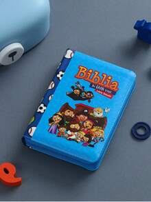 BIBLIA 1960 INFANTIL CHICA SIMIPIEL AZUL CON CIERRE LETRA GRANDE 10P - Libro único - Ver 3