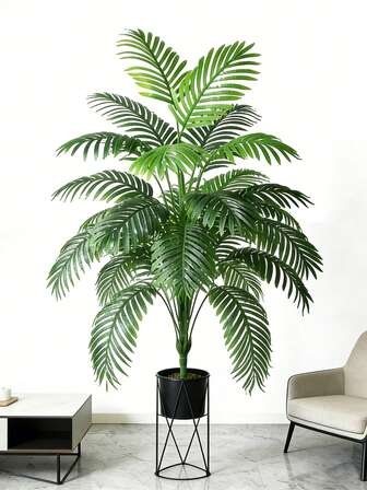 90-120cm Artificial Palm Tree With Imitation Bird's Nest Fern & Turtleback Bamboo & Bird Of Paradise, Plastic Indoor/outdoor Plant Decoration For Home Garden Wedding