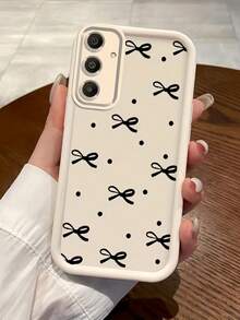 1件装极简创意个性化可爱高端手机壳，配件兼容三星S25Ultra/S25Plus/S25/S25FE/S24Ultra/S24Plus/S24/S24FE/S23Ultra/S23FE/S23/S23+/S22Ultra/S22/S22+/S21Ultra/S21FE/S21/S21+/S20Ultra/S20FE/S20/S20+/A73/A72/A55/A54/A53/A52，兼容红米Note 14 Pro+ 5G、P30，兼容荣耀X6b，兼容OPPO A74，兼容Realme C53，兼容Realme Narzo N53，2D蝴蝶结点点渐变色设计为国际版，而非国内版 - 白色 - 查看 2