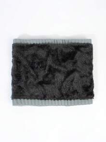 1pc Teenage (12-16 Years) Winter Warm Knitted Neck Warmer | Soft Thermal Lined Scarf | Kids Knitted Scarf, Suitable For Boys & Girls | Christmas & New Year Gift - Multicolor - View 9