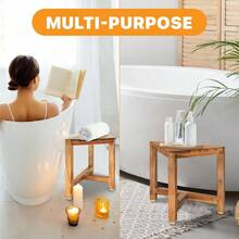 Shower Foot Rest 12 In - Shower Stool For Shaving Legs Small Corner Bathroom Bench Suitable For Small Shower Spaces - Bath Seat Spa Foot Rest Shaving Stool Corner - CornerStool - View 5