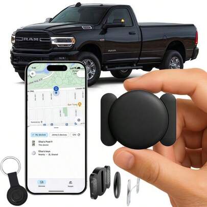 GPS Tracker For Car,Works With Apple Find My (IOS Only),Mini Trackers Device With Weatherproof Magnetic Case-No Monthly Fee-Best Hidden GPS Trackers,Anti-Lost Device Smart Tracking Tag