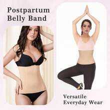 1pc Black Seamless Waist Trainer Belt, Anti-Roll Design, Light Compression, Effective Abdomen Shaping, Waist Cincher, Fitness Accessory - Multicolor - View 5