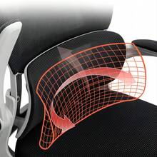 Silla Oficina Ergonomica Con Respaldo Soporte Lumbar Separado - Negro - Ver 9