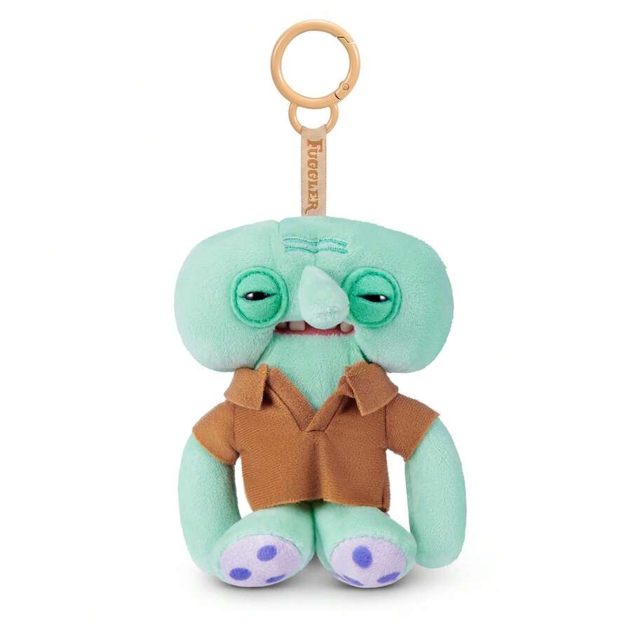 Spin Master X 5-Inch Plush Keyring, Licensed //Gary The Snail/Squidward/Sheldon Plankton, Funny Ugly Monster Stuffed Animal With Human-Like Teeth, Collectible Bag Charm For Kids, Tweens, Teens, Adults, Fans Of Weird Plush - Squidward - View 1