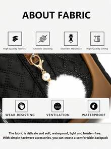 Ba lô nylon chống trộm họa tiết hình thoi phong cách retro dành cho nữ, túi xách hàng ngày đa năng thời trang, túi du lịch nhẹ nhiều ngăn, ba lô tối giản dung tích lớn, ba lô tiện dụng phù hợp cho học sinh, y tá, giáo viên, doanh nhân, du lịch, đi làm, mua sắm, văn phòng, hẹn hò, leo núi, đào tạo, công việc, quà tặng sinh nhật, quà tặng ngày lễ. - Nhiều màu - Xem 7