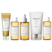 马达加斯加积雪草护肤套装，包含泡沫洁面乳、卸妆油、爽肤水、精华液和舒缓霜，基础护肤礼盒，女士礼品套装