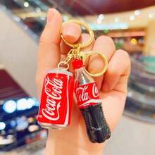 Cute Mini Super Simulation  Drink Bottle Can Keychain Couple Bag Car Pendant Small Gift - A - View 1