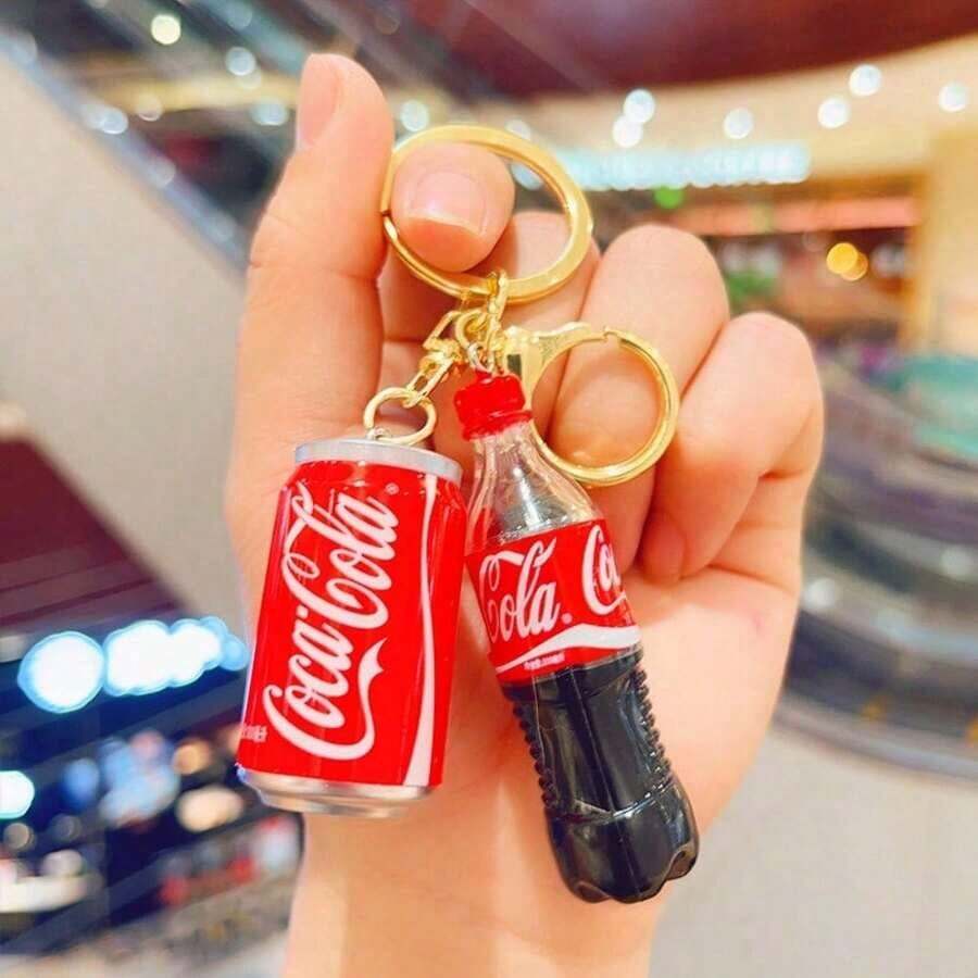 Cute Mini Super Simulation  Drink Bottle Can Keychain Couple Bag Car Pendant Small Gift - A - View 1