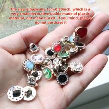 10/20/30/50/100pcs Plastic Mini Rhinestone Buttons With Shank, Versatile For Shirt, Sweater, Cardigan, Sewing DIY Craft - Multicolor - View 6