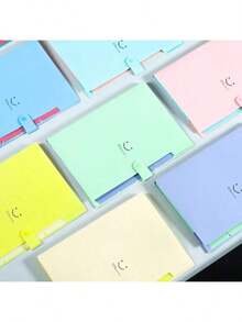 A4 Stylish Smiling Face Student Document Organizer Accordion File Folder - Purple + Index Sticker - Orchid In a Secluded Valley - View 3