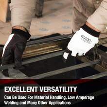 Guantes de soldadura / trabajo de cuero de grano completo| Palma acolchada| Mediano| K2977-. - 2XL (Paquete de 1) - Ver 7