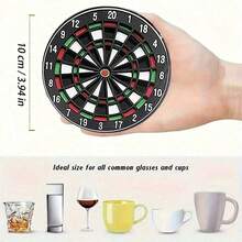 4 件/1 件啤酒节飞镖板杯垫，木质，4 件套，适用于咖啡、啤酒、茶，创意啤酒节礼物 - 彩色 - 查看 5