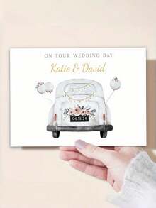 Customized Wedding Congratulations Card, Newlyweds Card, Wedding Card, For Newlyweds, Bride, Groom, Lover, Can Customize Name And Date