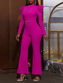 Faeriesty Mock Neck Gigot Sleeves Party Jumpsuit