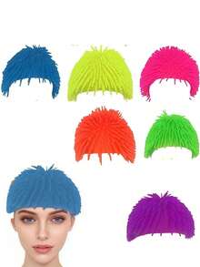 1pc Spiked Rubber Baseball Cap, Fun Spiked Ball Headpiece, Suitable For Pranks, Party Holiday Costumes, Unisex Carnival Masquerade Accessories, Party Favors - Multicolor - View 7