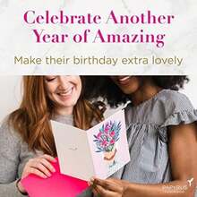 Papyrus Birthday Card for Her (Fashion Feather Heels)(Pastel de cumpleaños floral.) - Multicolor - Ver 6