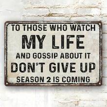 CIF BUY Vintage Metal Wall Sign Rustic Waterproof "To Those Who Observe Me" Retro Painted Poster Weatherproof Bar Café Garage Pub Decor - Nhiều màu - Xem 4