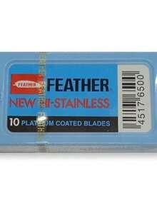 Lâmina de barbear Navalha Feather 60 unidades Produto Original Japan - Cinza - Visão 3