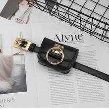 1 chiếc thắt lưng thời trang nữ bằng da màu đen hình túi xách mini phong cách tối giản, thích hợp phối cùng áo sơ mi trắng và quần jeans, phụ kiện lý tưởng cho mùa thu/đông, Halloween, Giáng sinh, phù hợp cho cả nữ và nữ, có thể dùng với trang phục thường ngày, dã ngoại, thể thao, du lịch, làm quà tốt nghiệp, quà sinh nhật và mặc hàng ngày. - Túi nhỏ màu đen - Xem 2