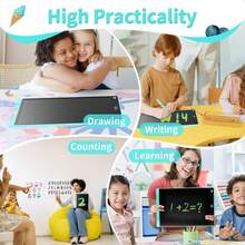 3 Sizes! 12/10/8.5 Inch Kids LCD Writing Tablet - Stylus Pen + Erasable Screen, Educational Toy, Birthday/Holiday Gift - Multicolor - View 8
