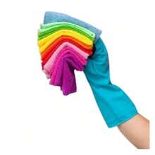 1/5 piezas Paño de limpieza de fibra ultra fina - Altamente absorbente, multiusos, colores vibrantes, limpieza de vidrio multifuncional, toalla absorbente de agua, paño de cocina antiadherente para aceite - Multicolor - Ver 4