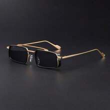 New Square Frame Glasses, Retro Thick Metal Rim Men's Fashion Glasses, Wholesale - Multicolor - View 5