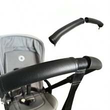 6.69英寸*4.13英寸 Bugaboo Bee 婴儿推车把手套，PU皮革保护套替换配件 - 黑色 - 查看 8